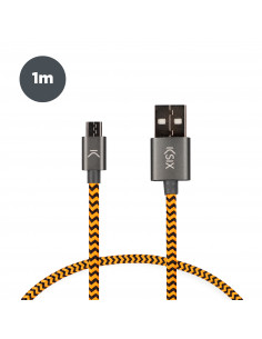 Cable de carga Lightning a USB-A Ksix, Made For iPhone, Compatible carga  rápida y transmisión de datos, 1 metro, Rosa
