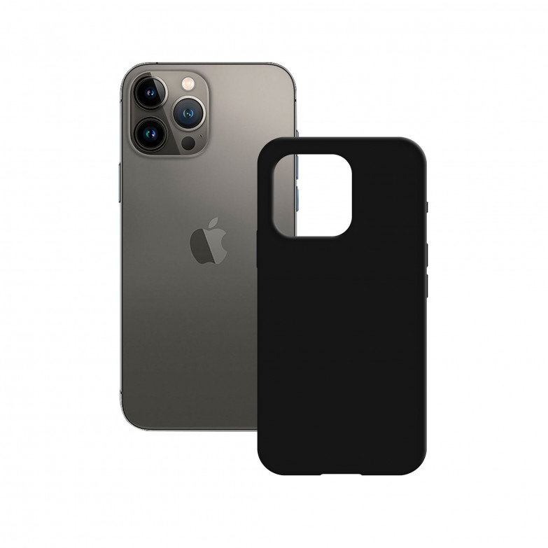 Semi-Rigid Case for iPhone 14 Plus, Anti-slip, Microfiber Lining, Wireless Charging Compatible, Black, Packaging Free