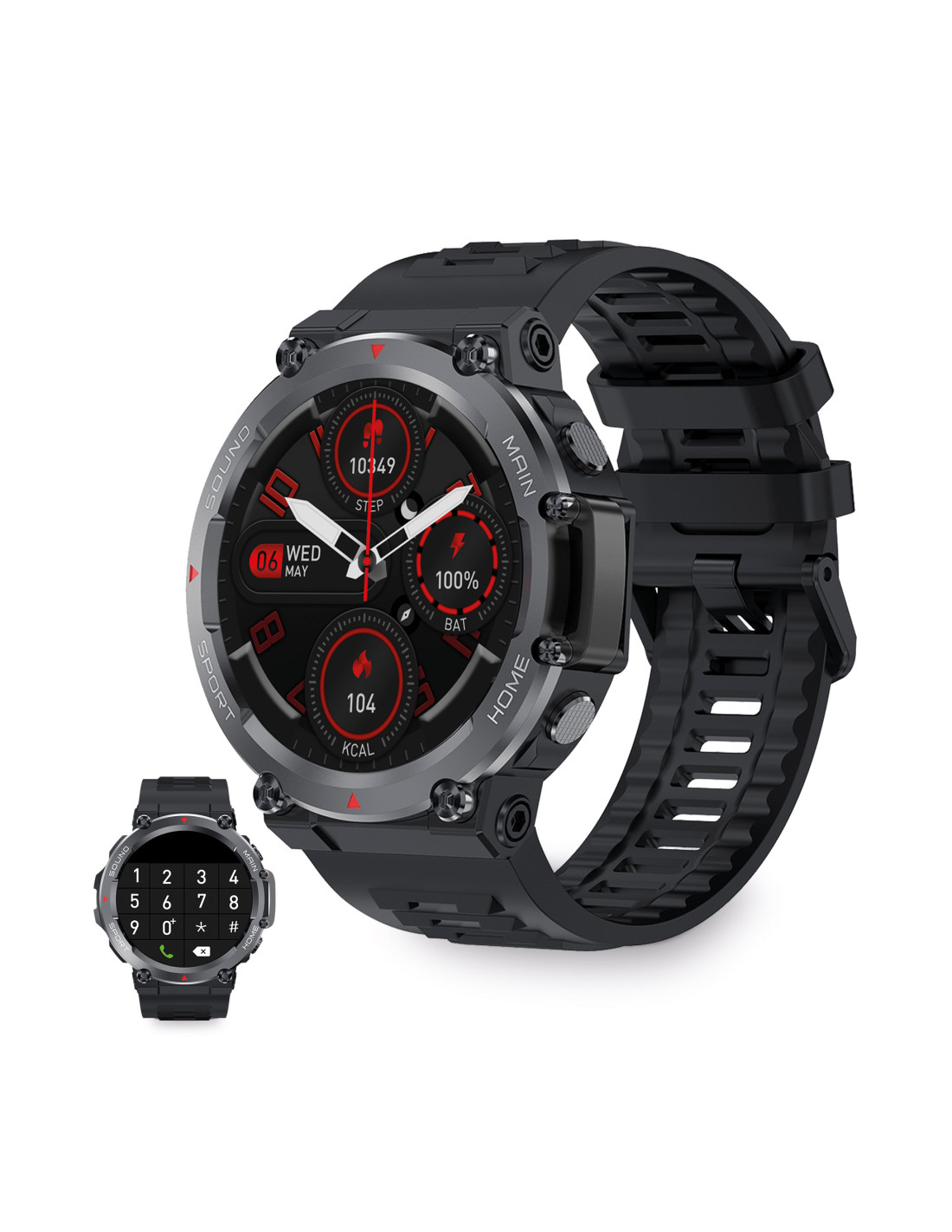 Ksix Core smartwatch, AMOLED 1,43” display, 5 days aut., Health and sport  modes, Calls, Voice