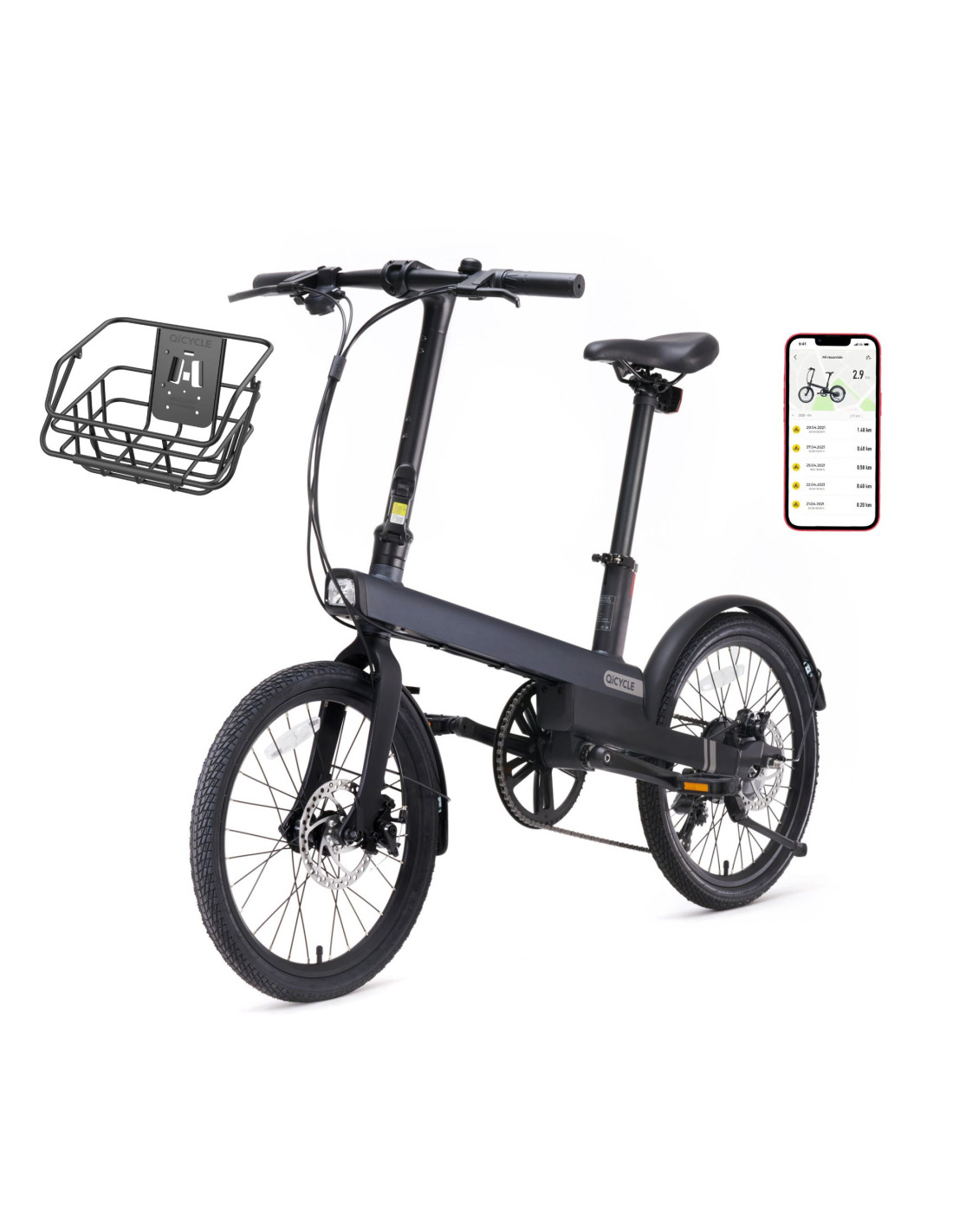 Bicicleta eléctrica plegable Xiaomi ADO A20 Air, App, Aut 100km, Correa de  carbono, Frenos hidráulicos, Pantalla IPX7 IPS, Gris