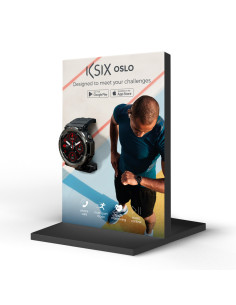 Expositor individual smartwatch Ksix Urban 4, Montaje en segundos, 21 x 14  x 10 cm, PVC