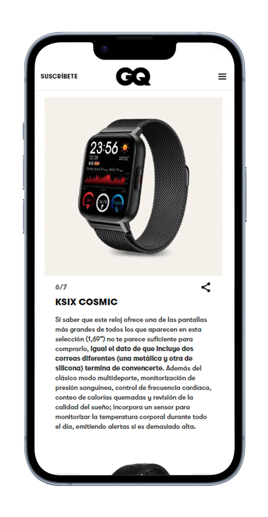 KSIX Cosmic Smartwatch Black